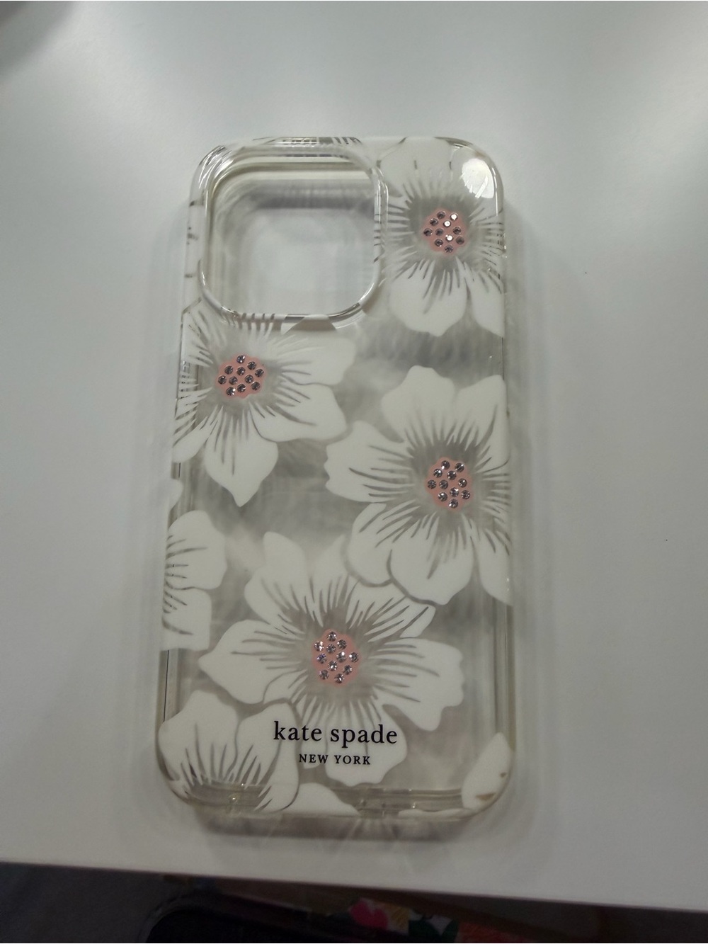 kate spade Clear Floral iPhone Case with Pink Accents